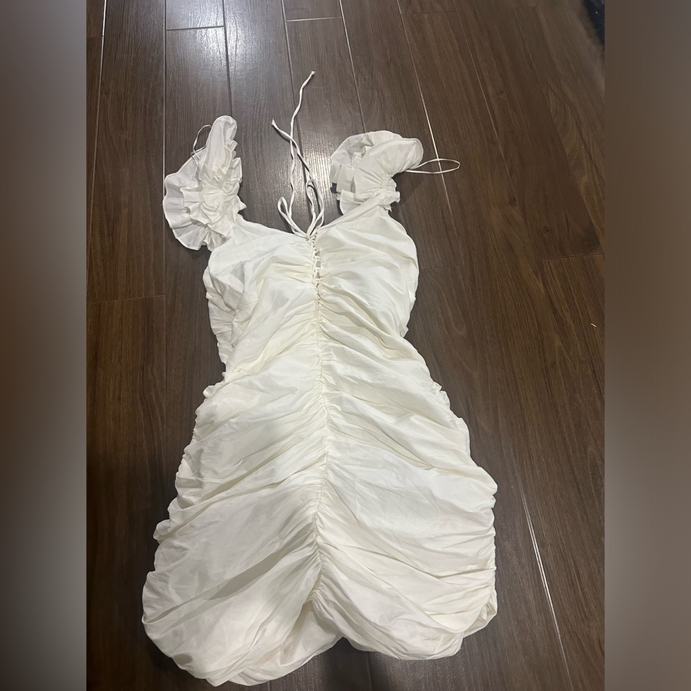 Zara laced drapped dresse